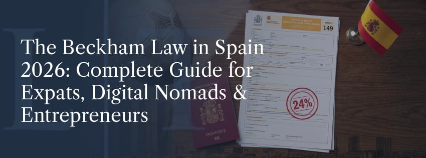 Title overlay on an image showing a Spanish passport, legal documents, and travel items on a dark surface.